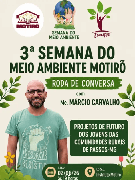 Me. Márcio Carvalho na divulgação da roda de conversa