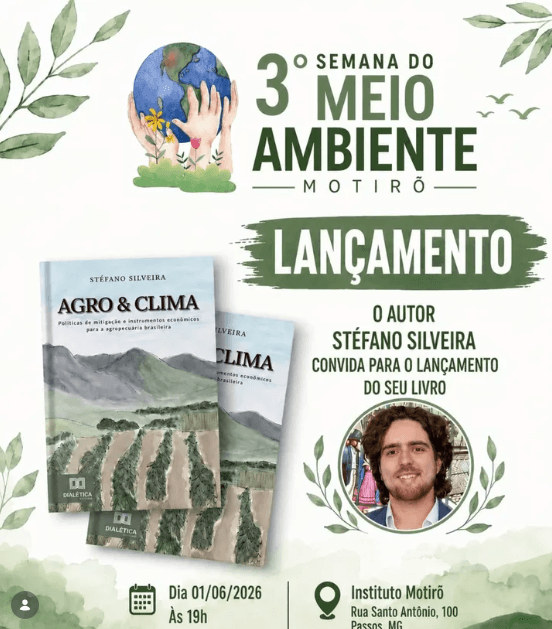 Cartaz do lançamento do livro Agro & Clima
